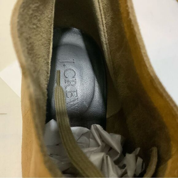J CREW ~MacAlister Beige Suede Wedge Chukka Desert Ankle Boots - Picture 8 of 11